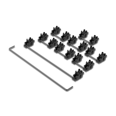 Durock Black Plate Mount V3 Keyboard Stabilizer Sets - Black Wire